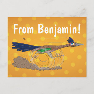 Carte Postale Illustration amusante de la caricature d'oiseau du