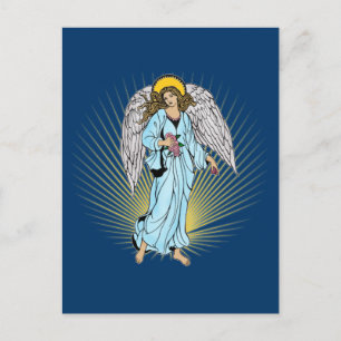 Carte Postale Illustration antique d'un ange sur les tee-shirts,