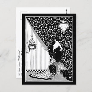 Carte Postale Illustration Art Nouveau de beauté russe vintage