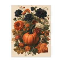 Illustration botanique automnale vintage avec citr