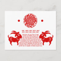 ILLUSTRATION CHINOISE DE PAPERCUT DE CHÈVRE ZODIAC