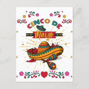 Carte Postale Illustration Cinco De Mayo, 2/2