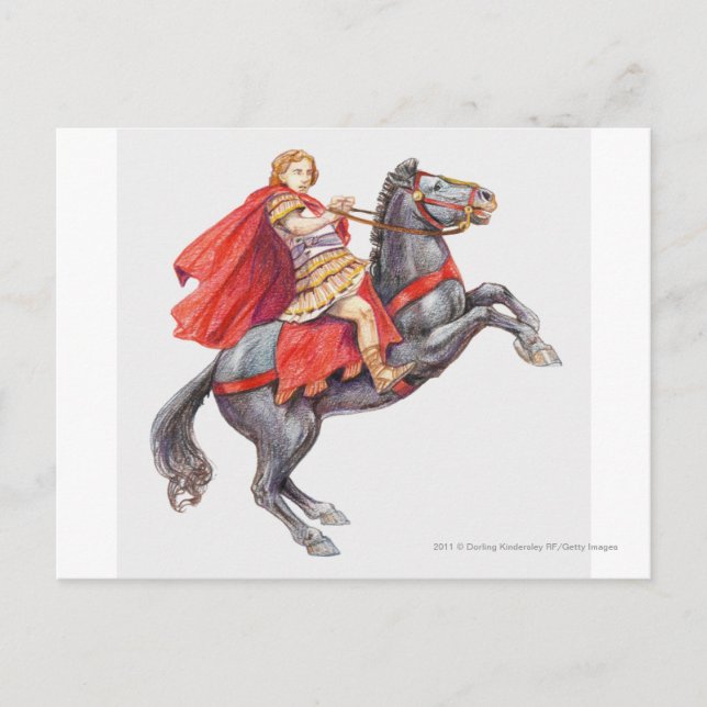 Carte Postale Illustration d'Alexandre le grand (Devant)
