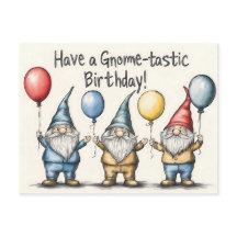 Illustration d'anniversaire Gnome adorable avec ba