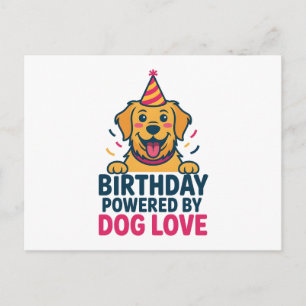 Carte Postale Illustration d'anniversaire propulsé par l'amour d