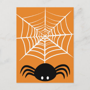 Carte Postale Illustration d'araignée d'Halloween effrayante