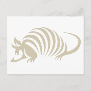 Carte Postale Illustration d'Armadillo créative