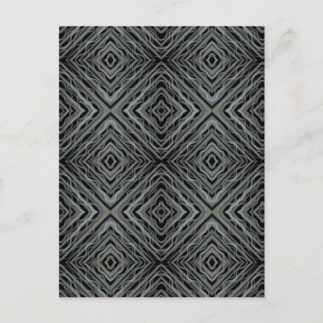 Carte Postale Illustration d'art abstrait moderne au rythme puls (Devant)