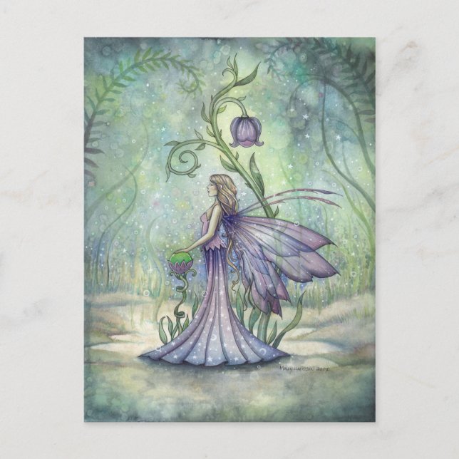 Carte Postale Illustration d'art aquarelle de fée du début du pr (Devant)