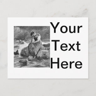 Carte Postale Illustration d'art de sympathie gothique vintage f