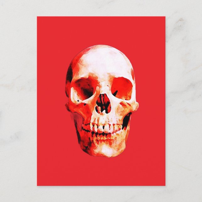 Carte Postale Illustration d'art Pop Skull (Devant)