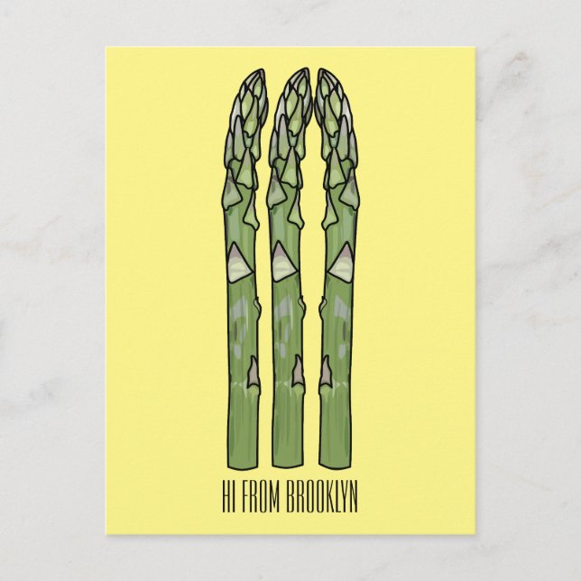 Carte Postale Illustration d'Asparagus (Devant)