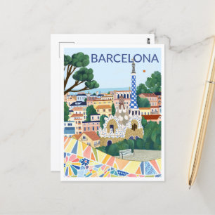 Carte Postale Illustration de Barcelone