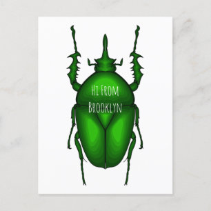 Carte Postale Illustration de bug Mecynorhina torquata
