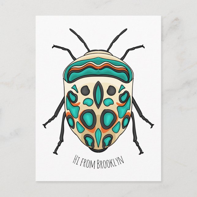 Carte Postale Illustration de bug Picasso (Devant)