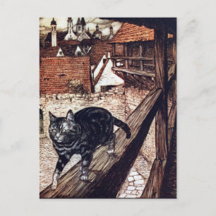 Carte Postale Illustration de Castle Cat Rackham