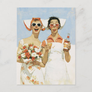 Carte Postale Illustration de célébration de demoiselles d'honne