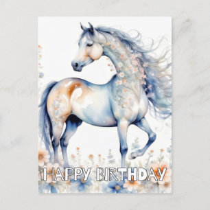 Carte Postale Illustration de cheval majestueuse magnifique