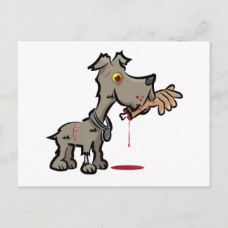 Carte Postale Illustration de Chien Zombie par Daily Undead