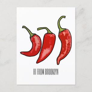Carte Postale Illustration de chili