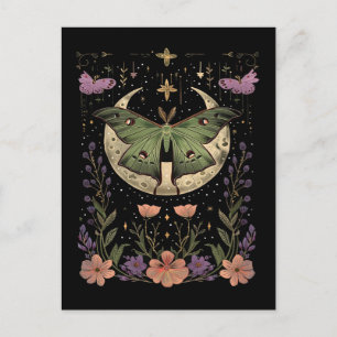 Carte Postale Illustration de ciel nocturne gothique