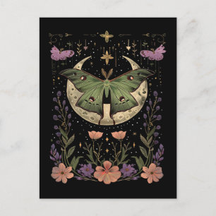Carte Postale Illustration de ciel nocturne gothique