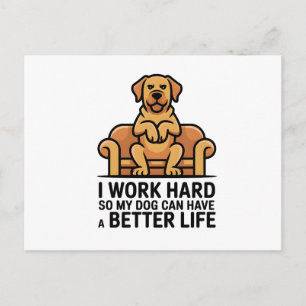 Carte Postale Illustration de citation de chien gâté drôle sur c