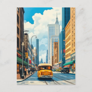Carte Postale Illustration de City Streets Magazine