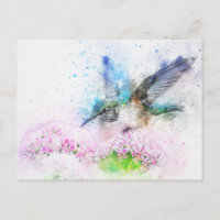 Illustration de colibri aquarelle