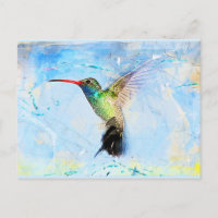 Illustration de colibri en aquarelle, belle
