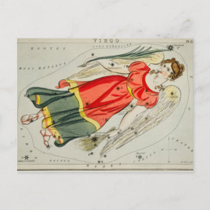Carte Postale Illustration de constellation vintage