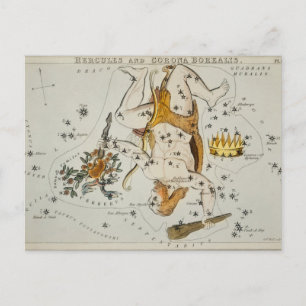 Carte Postale Illustration de constellation vintage