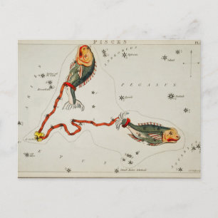 Carte Postale Illustration de constellation vintage