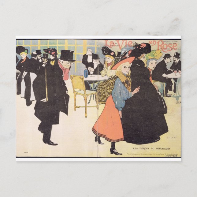 Carte Postale Illustration de couverture pour 'La Vie en Rose',  (Devant)