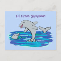 Illustration de dauphins heureux adorables