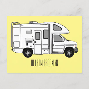 Carte Postale Illustration de dessin animé Campervan