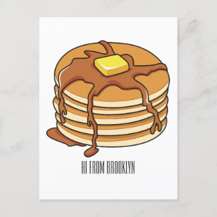 Carte Postale Illustration de dessin animé de Pancake