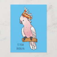 illustration de dessin animé d'oiseau cacatoès de 