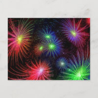 Illustration de feux d'artifice colorés
