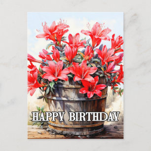 Carte Postale Illustration de fleur de lys en fleurs