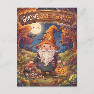 Carte Postale Illustration de Gnome Sweet Haunt Halloween Forest