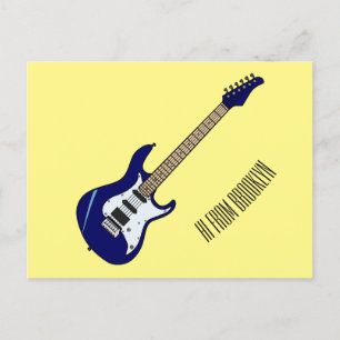 Carte Postale Illustration de guitare électrique