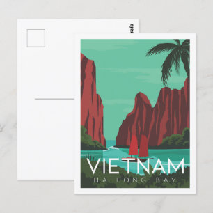 Carte Postale Illustration de Ha long Bay Vietnam Travel Place
