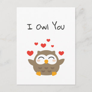 Carte Postale Illustration de I Owl You