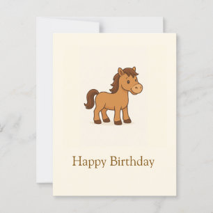 Carte Postale Illustration de Kawaii Horse