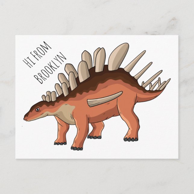 Carte Postale Illustration de Kentrosaurus (Devant)