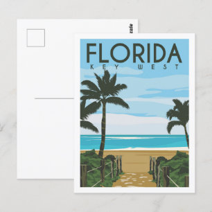 Carte Postale Illustration de Key West Florida USA Travel Place