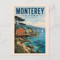 Illustration de la baie de Monterey en Californie,