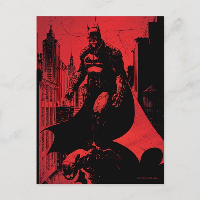 Carte Postale Illustration de la bande dessinée de Batman (Devant)