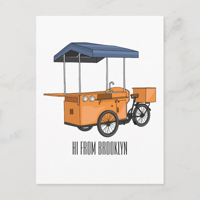Carte Postale Illustration de la carotte de vélo (Devant)